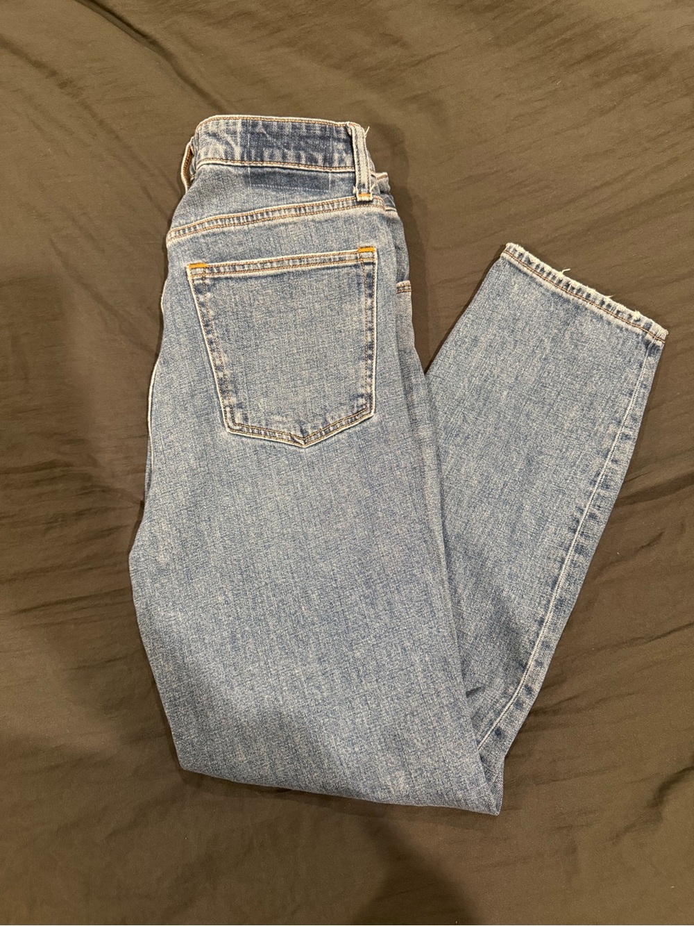 Abercrombie High-Rise Medium Wash Blue “The Mom” Jeans
